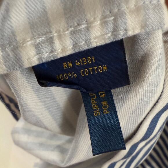 Polo Ralph Lauren Dress Blue White Cotton Striped Spaghetti Strap Size 8 Swiftie - Picture 7 of 7